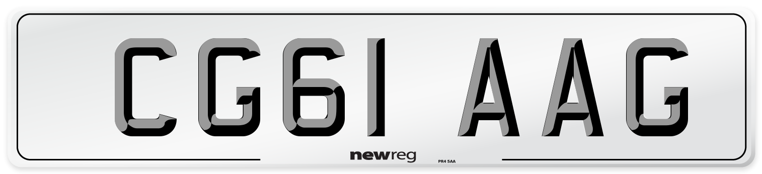 CG61 AAG Number Plate from New Reg